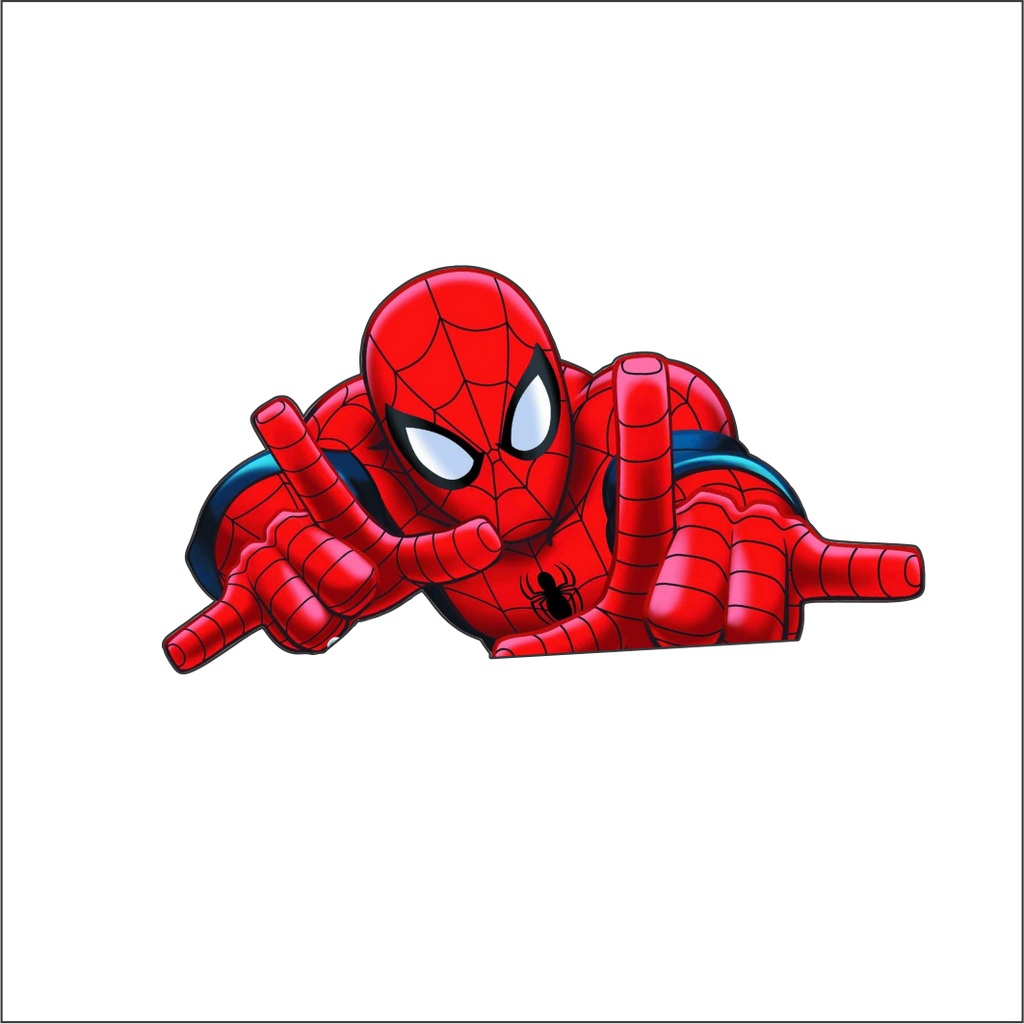 Spider Man Peeking Peekaboo Vinyl Decal Sticker – Multi Size, Full Color, For Car Laptop Window