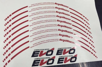 RegaStix Wheel Lip & Spoke Decals For Regamaster Evo Wheels