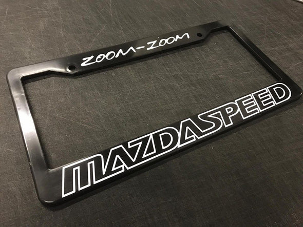 Zoom Zoom Mazda Speed License Plate Frame
