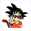 Kid Goku Peace Peeking