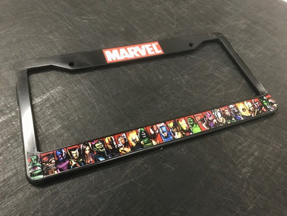 Marvel Characters License Plate Frame
