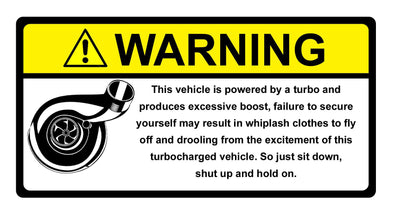Warning Label Turbo #2