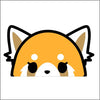 Aggretsuko Dog Peeking