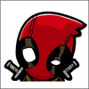 Cute Deadpool Peeking