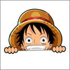 Luffy one piece peeking