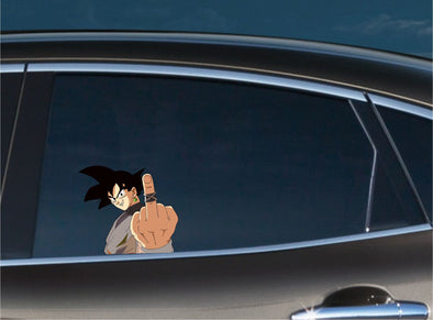 Goku Middle Finger Peeking