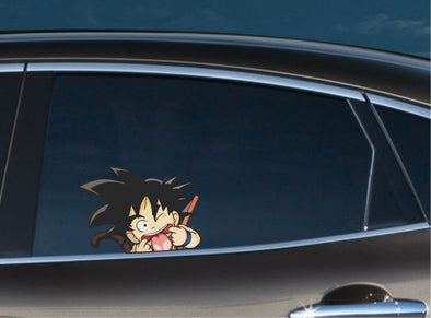 Kid Goku Silly Face Peeking