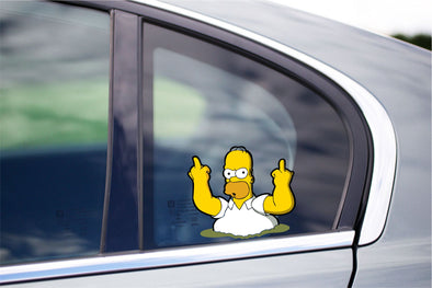 Homer Middle Finger Peeking