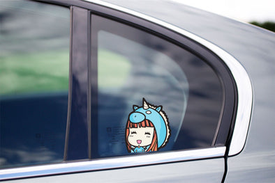 Kawaii Unicorn Girl Peeking