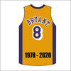 Kobe Bryant Jerysey #8 1978-2020 R.I.P Decal