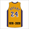 Kobe Bryant Jerysey #24 1978-2020 R.I.P Decal