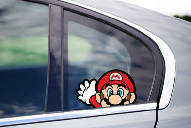 Mario Waving Peeking