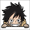 Monkey D Luffy Peeking