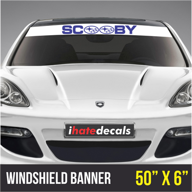 Windshield Banner Subaru Scooby