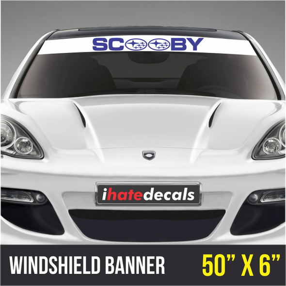 Windshield Banner Subaru Scooby