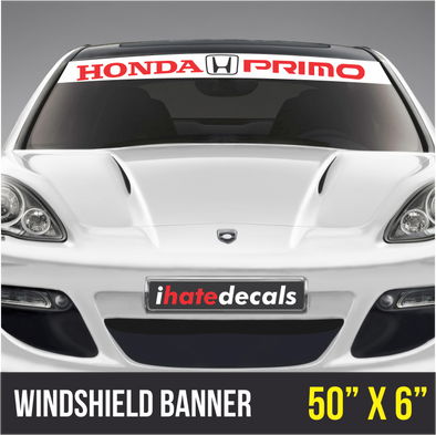 Windshield Banner Honda Primo