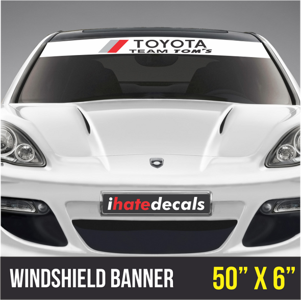 Windshield Banner Toyota Team Toms