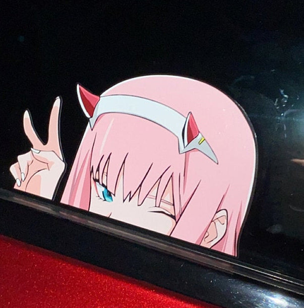 Zero Two Peace Peeking – ihatedecals.ca